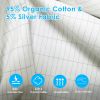 King Size Grounding Sheet 95% Organic Cotton 5% Silver Fiber Fitted Grounded Sheet With 15FT Grounding Cord For Improve Sleep Therapy Wellness Benefit