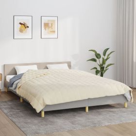 Weighted Blanket Light Cream 86.6"x94.5" 33.1 lb Fabric