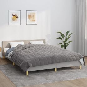 Weighted Blanket Gray 86.6"x92.5" 33.1 lb Fabric (Color: Gray)